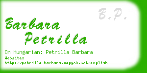 barbara petrilla business card